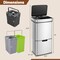 Silver Stainless Steel Motion Sensor Trash Can with 4 Compartments